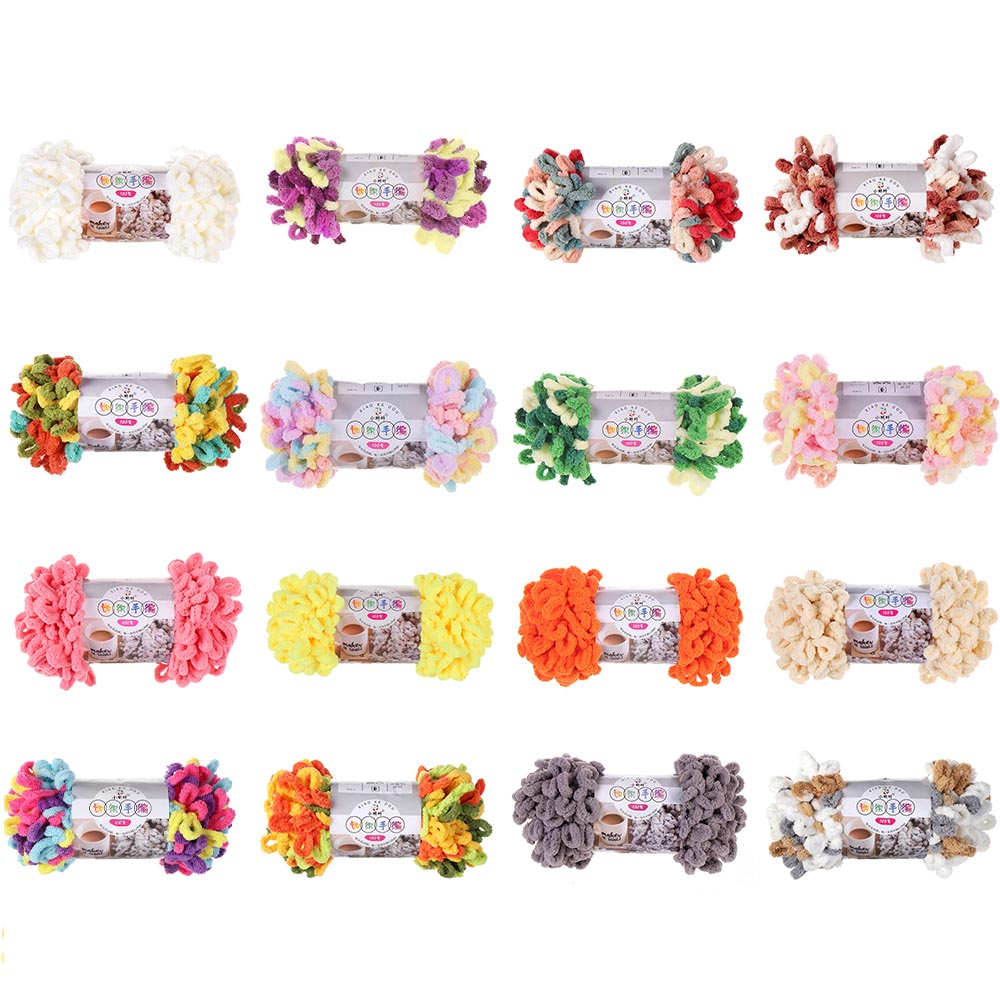 Woven Scarf Blanket - Benang Rajut Chenille Tebal Lembut 100g/Roll,