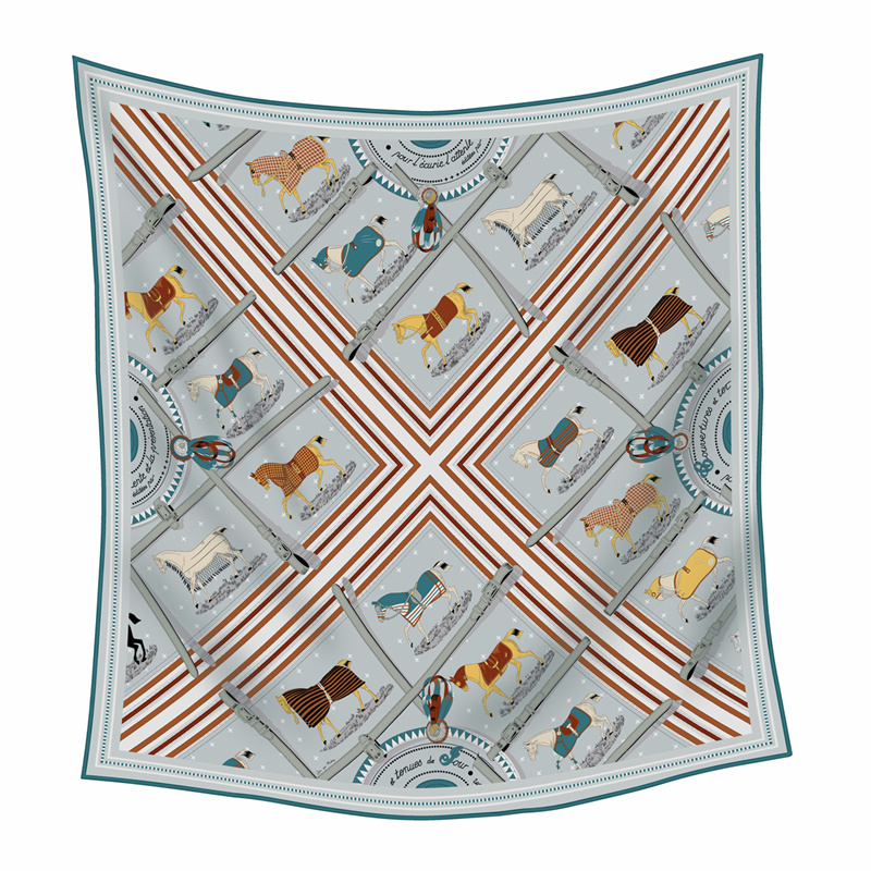 Woven Scarf Blanket - Selendang Sutra Kasmir Bermotif Fashion 90CM,