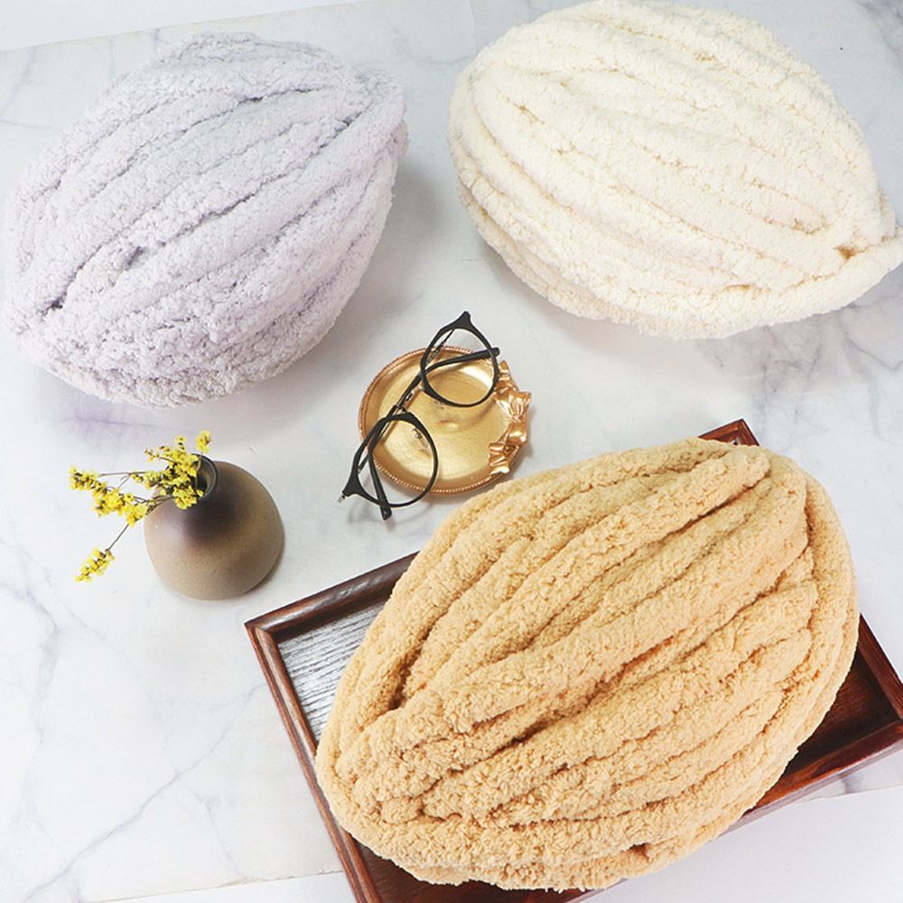 250g/bola multiwarna Chenille  - Woven Scarf Blanket ulasan dan harga