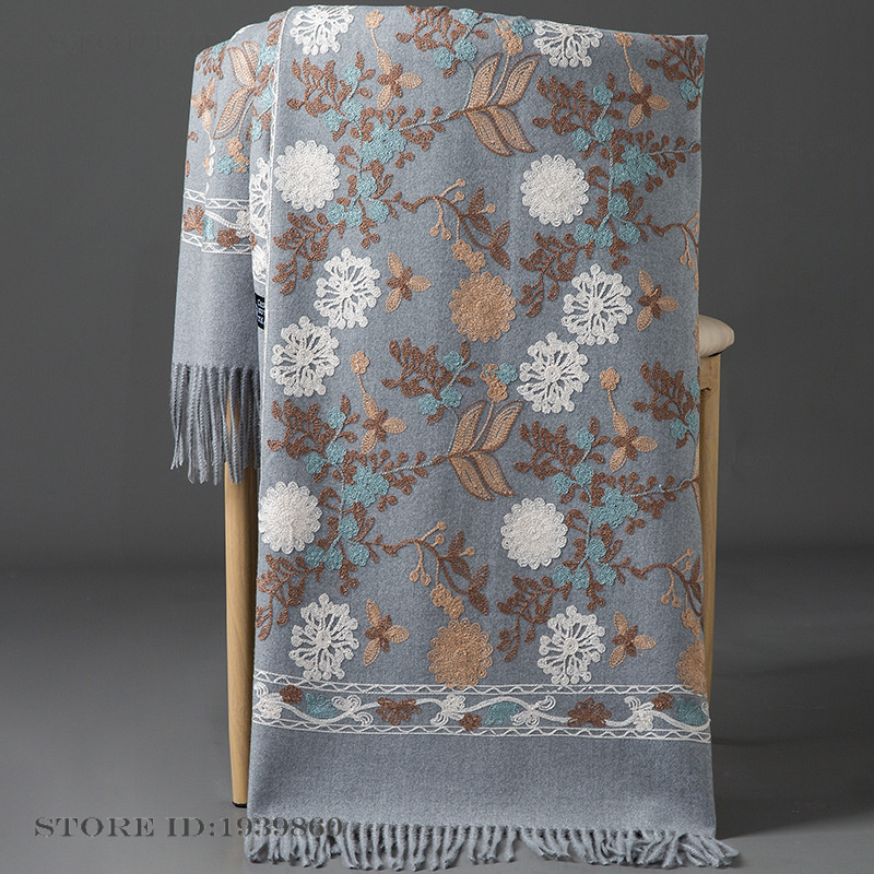 Syal Pashmina Kasmir Wanita, S - Woven Scarf Blanket ulasan dan harga