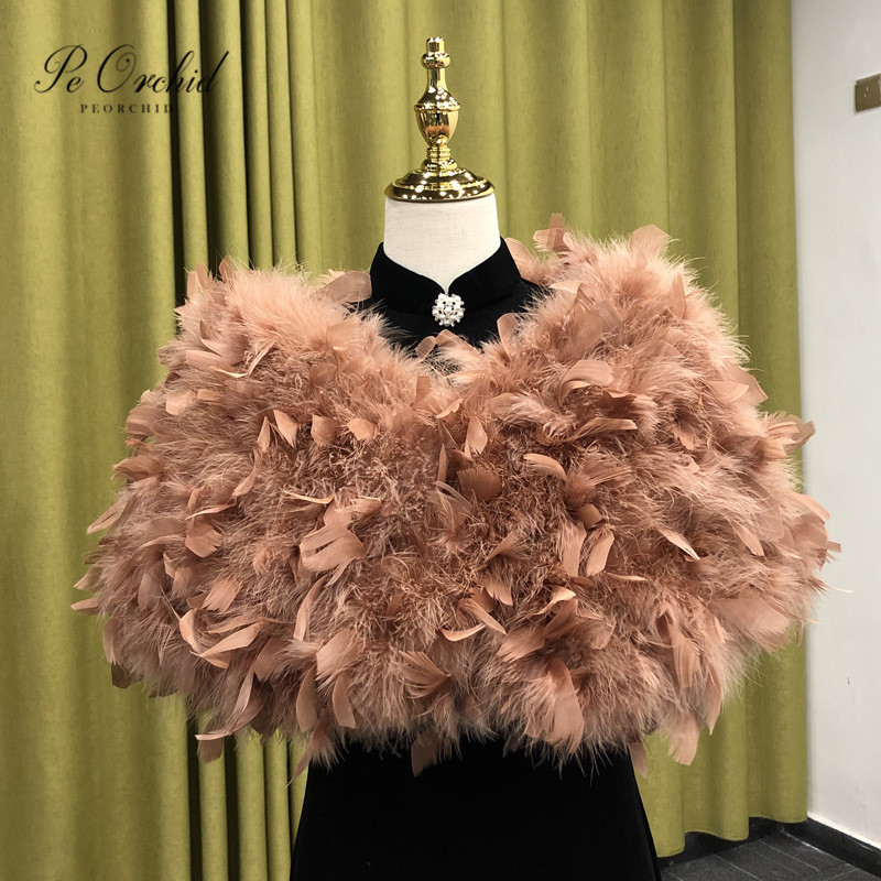 PEORCHID Selendang Bulu Imitas - Stole Wedding Shawl ulasan dan harga