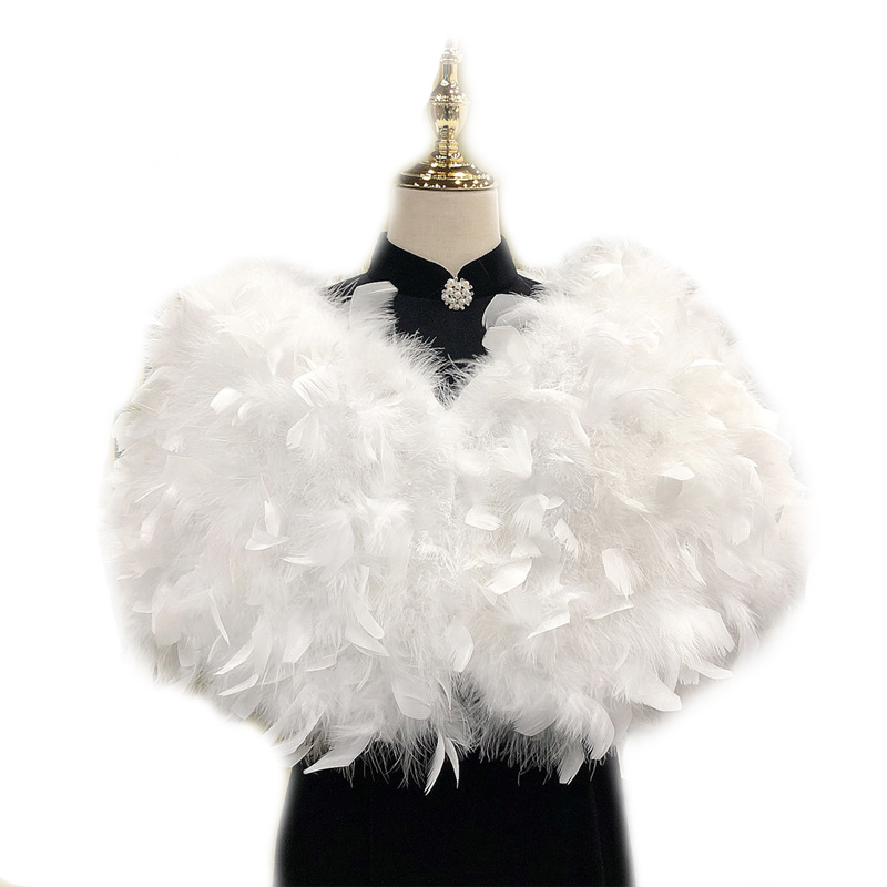 PEORCHID Selendang Bulu Imitas - Stole Wedding Shawl ulasan dan harga