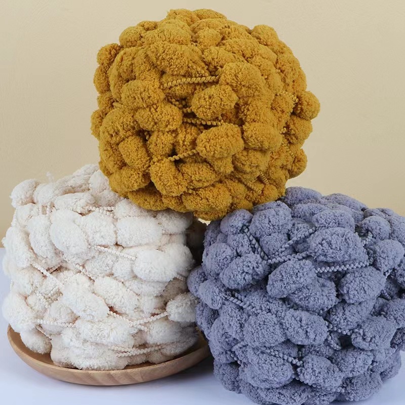 Benang Pompom 130G/Roll Warna  - Woven Scarf Blanket ulasan dan harga